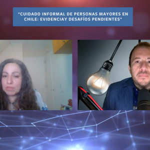 Foto de Claudia Miranda en conferencia online.